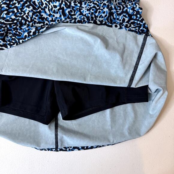 NWT Athleta Infinity Dress Women's Size Small Blue Leopard Built-in Shorts - Picture 6 of 6
